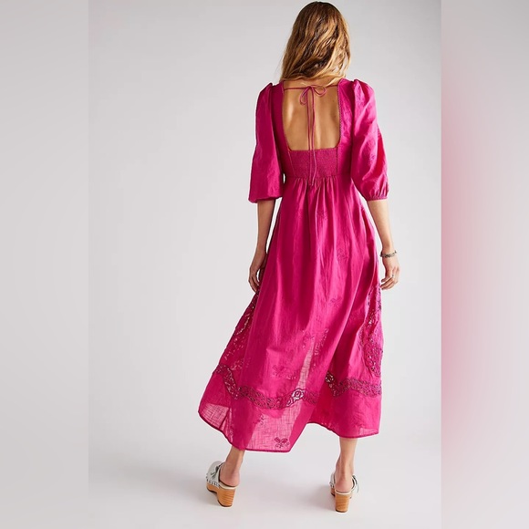 NWT Free People Lisa Lace Midi Dress - Picture 9 of 13